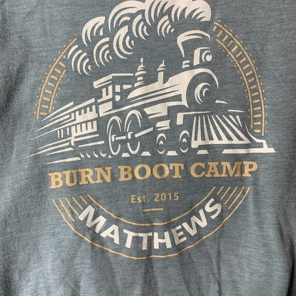 Burn Bootcamp Tank‎ Womens XS Blue Matthews Est. 2015 Workout Gym Exercise - Picture 3 of 6